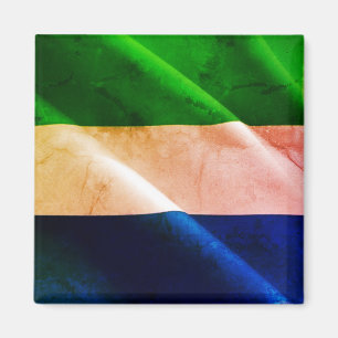Aimant zSL002 SIERRA LEONE, Drapeau, Afrique, Frigo
