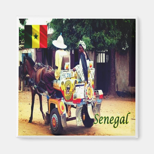 Aimant zSN003 SÉNÉGAL, Buggy Taxi, Afrique, Réfrigérateur (Devant)
