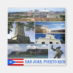 Aimant zSR019 PORTO RICO, Mosaic, San Juan, Frigo