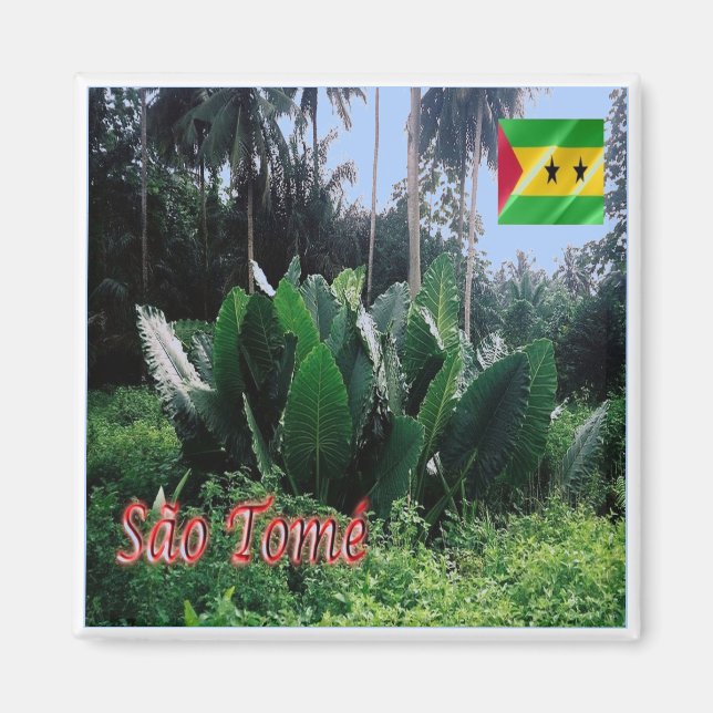 Aimant zST004 SAO TOME, Afrique, Réfrigérateur (Devant)