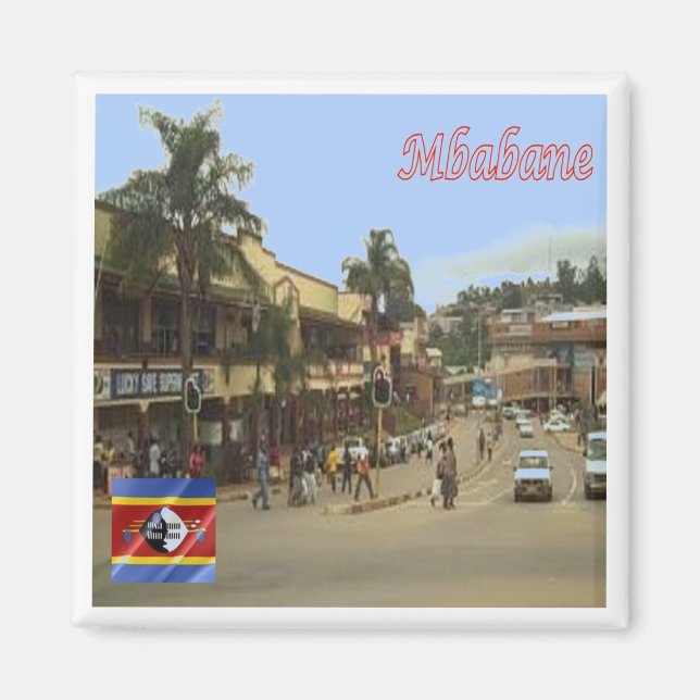 Aimant zSZ004 MBABANE, Swaziland, Afrique, Réfrigérateur (Devant)