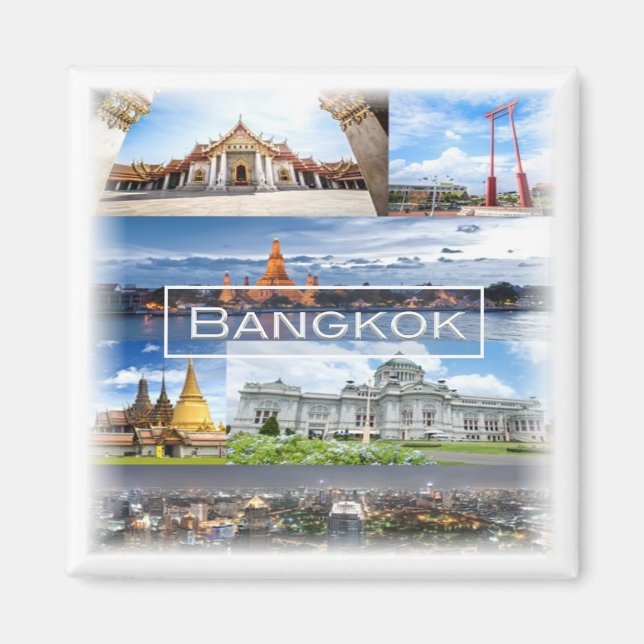 Aimant zTH003 mosaïque de BANGKOK, Thaïlande, Asie, Fridg (Devant)