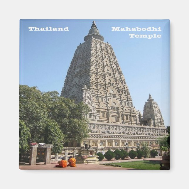Aimant zTH019 Temple de MAHABODHI, Thaïlande, Asie, Frigo (Devant)
