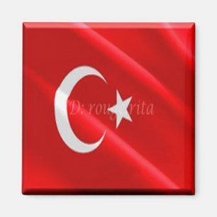 Aimant zTR002 TURQUE agitant DRAPEAU TURQUIE, Frigo