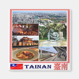 Aimant zTW008 TAINAN, Mosaïque, Taiwan Formosa, Réfrigéra