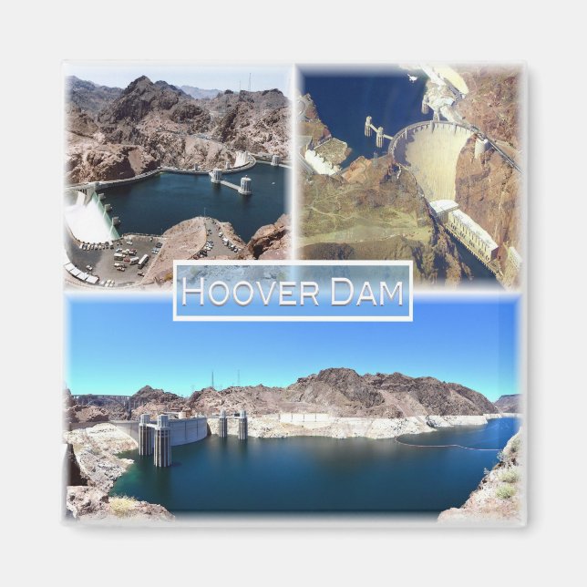 Aimant zUS015 HOOVER DAM, Mosaïque, Lac Meid, Réfrigérate (Devant)