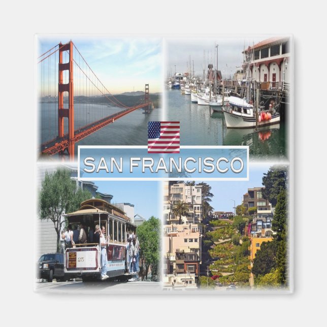 Aimant zUS029 SAN FRANCISCO, Mosaic, Californie, Fridge (Devant)