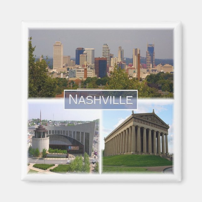 Aimant zUS037 NASHVILLE, Tennessee, mosaïque, réfrigérate (Devant)