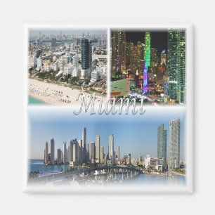 Aimant zUS053 Mosaïque MIAMI, Floride, Amérique, Fridge