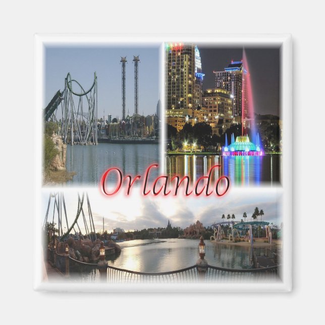 Aimant zUS056 ORLANDO Florida, Orlando, America, Fridge (Devant)