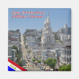 Aimant zUS076 SAN FRANCISCO, rue Filbert, réfrigérateur