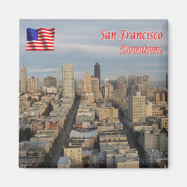 Aimant zUS077 SAN FRANCISCO, Vue aérienne en centre-ville