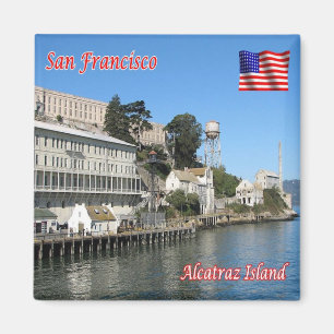 Aimant zUS082 SAN FRANCISCO, île d'Alcatraz, réfrigérateu
