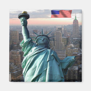 Aimant zUS097 NEW YORK, Statue de la Liberté, Réfrigérate