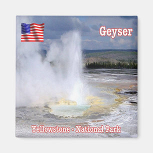 Aimant zUS123 YELLOWSTONE N.P. Geyser, America, Fridge