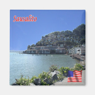 Aimant zUS197 SAUSALITO, Panorama, Californie, réfrigérat