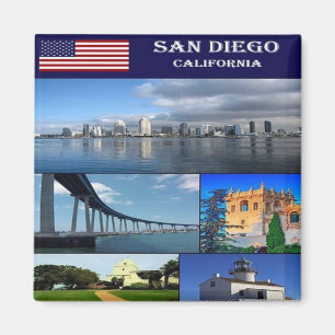 Aimant zUS205 SAN DIEGO, Mosaic, California, Fridge 