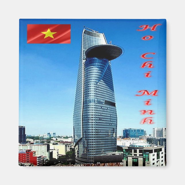 Aimant zVN005 HO CHI MINH, tour financière Bitexco, réfri (Devant)