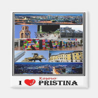 zXK003 PRISTINA "I Love, Kosovo, Europe, Fridge