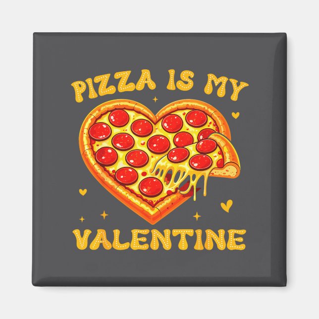 Aimant Zza Is My Valentine Funny Valentines Day Heart  (Devant)
