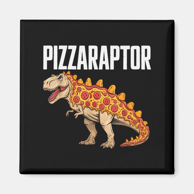 Aimant Zza T-rex Dino Fast Food Funny Zza Dinosaur  (Devant)