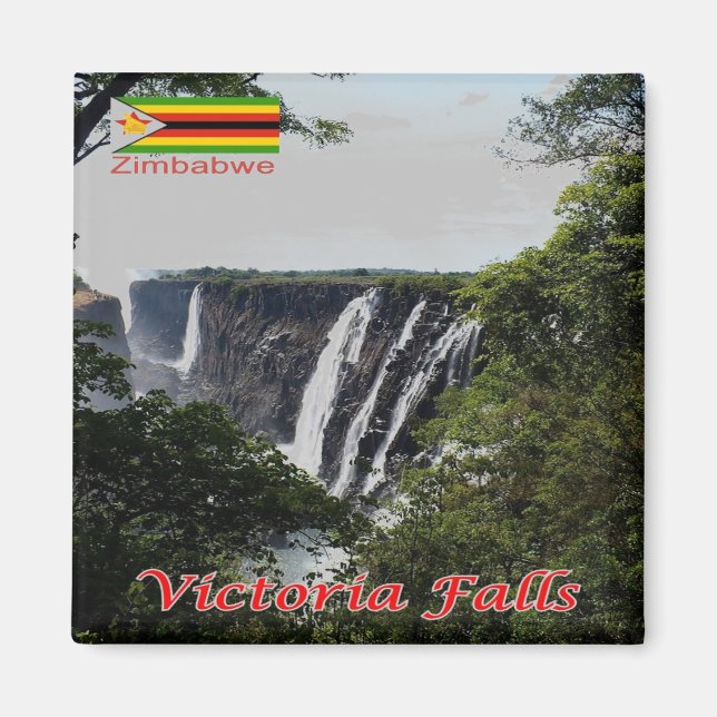 Aimant zZW005 VICTORIA FALLS, Zimbabwe, Afrique, Fridge (Devant)