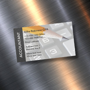 Aimants de carte de visite moderne pour comptable