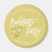 Aimants de fête de bachelorette jaune Citrus d'Île