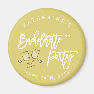 Aimants de fête de bachelorette jaune Citrus d'Île