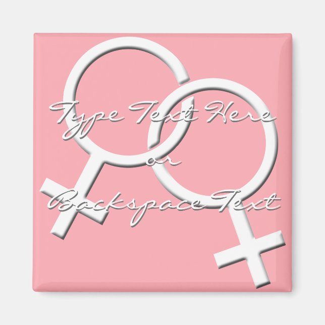 Aimants frigo gay pride Lady Love Magnet Lesbian (Devant)