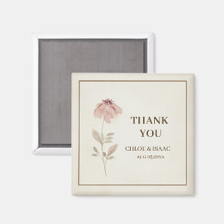 Aimants Merci de Design Floral Cottagecore