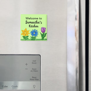 Aimants Personnalisés de Jardin Floral de Cuisine
