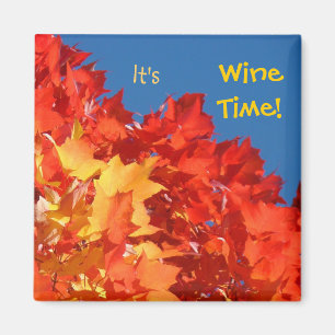 Aimants pour l'heure du vin Feuilles d'automne Boi