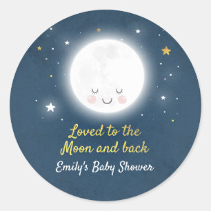 Aimé À La Lune Favor Balise Sticker Étiquette