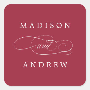 Aimé Autocollants de Mariage Personnalisés