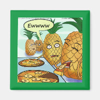 Aimé LTCartoons Magnet Pizza Ananas Bande Dessinée
