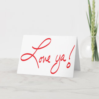 AIME-TOI ! Carte Valentine rouge et blanche