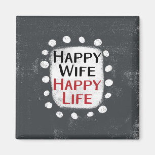 Aimée Femme Vie Heureuse Magnet Réfrigérateur