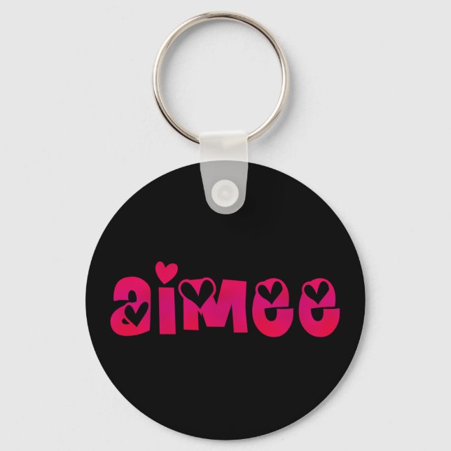 Aimee im Herzen Schlüsselanhänger (Vorderseite)