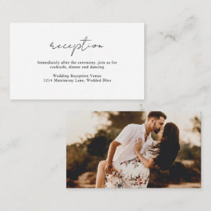 Aimee Rustic Script Moderne Hochzeit Begleitkarte