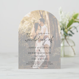 Aimee Rustic Script Moderne Hochzeit Einladung