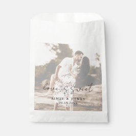 Aimee Rustic Script Moderne Hochzeit Geschenktütchen
