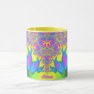 AIMEE ~ Verrückte 3D-Fraktale ~ Hübsche Mehrfarbig Tasse