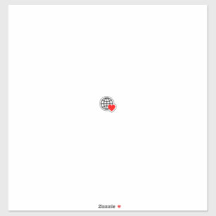Aimer au-delà des frontières - Sticker Symbole Glo