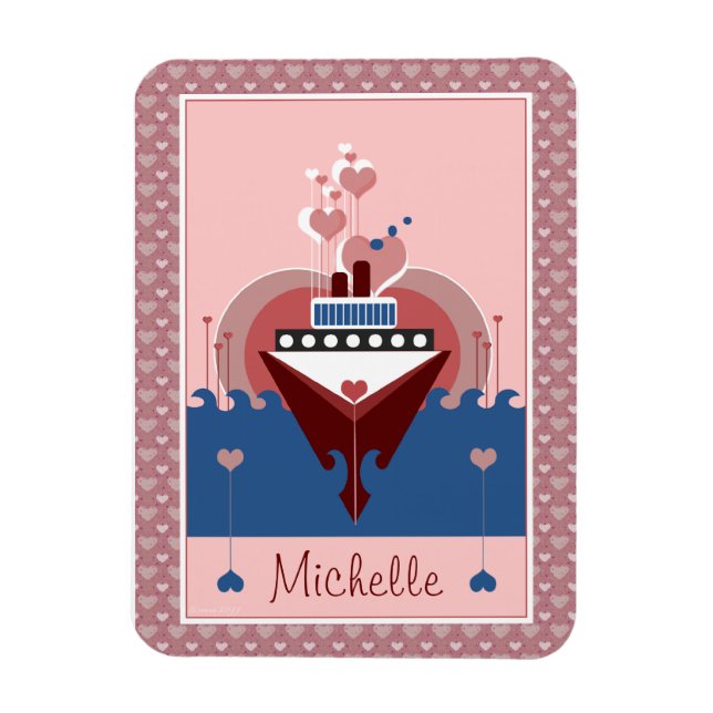 Aimer bateau de croisière Magnet Flexi personnalis (Vertical)