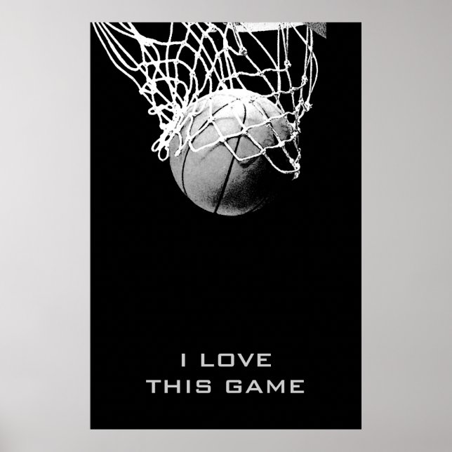 Aimer Ce Jeu Objectifs Atteindre Basketball Poster (Devant)