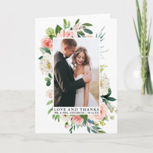 Aimer Élégant Merci Aquarelle rose Pink Floral Pol