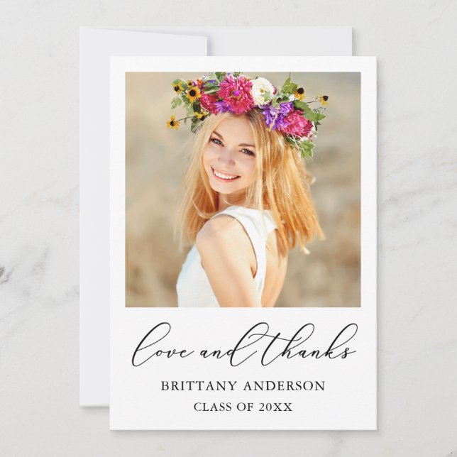 Aimer et Merci Calligraphie Enk Script Graduation (Devant)