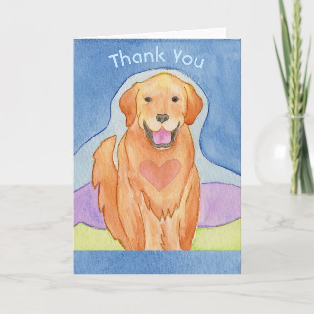 Aimer le chien carte de remerciements (Devant)