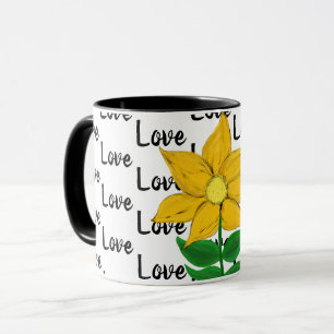 Aimer Mug Floral Jaune